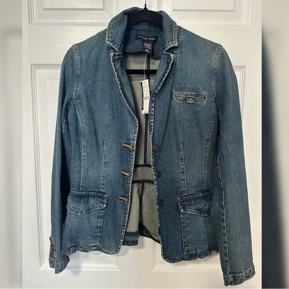New York & Company Classic Blue Jean Jacket NWT